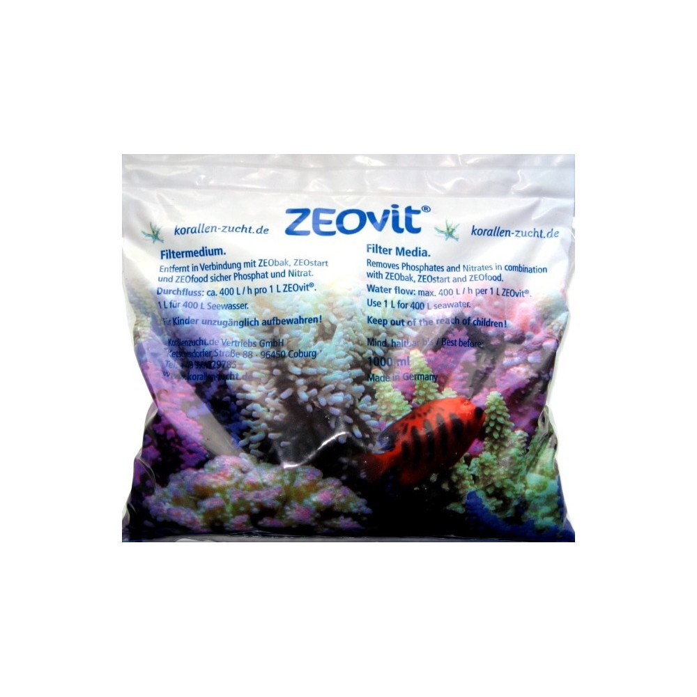 Korallen-Zucht ZEOvit - Mix Bilanciato di Zeoliti 1L/1100g - Per un Acquario Sano e Splendente